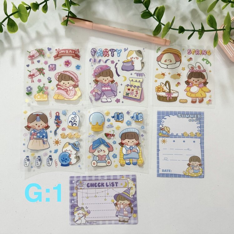 Şeffaf set stickerleri