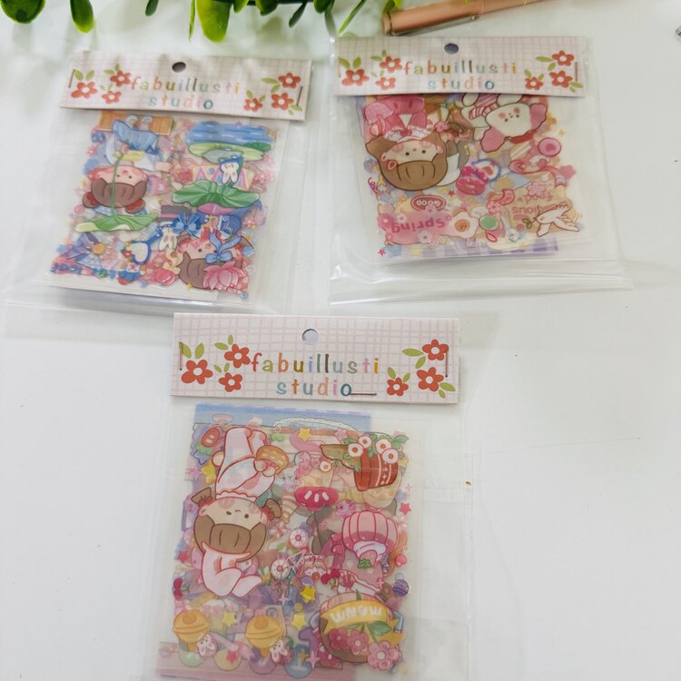 Şeffaf tatlı stickerler