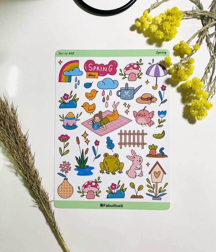 Bahar Kawai parlak sticker