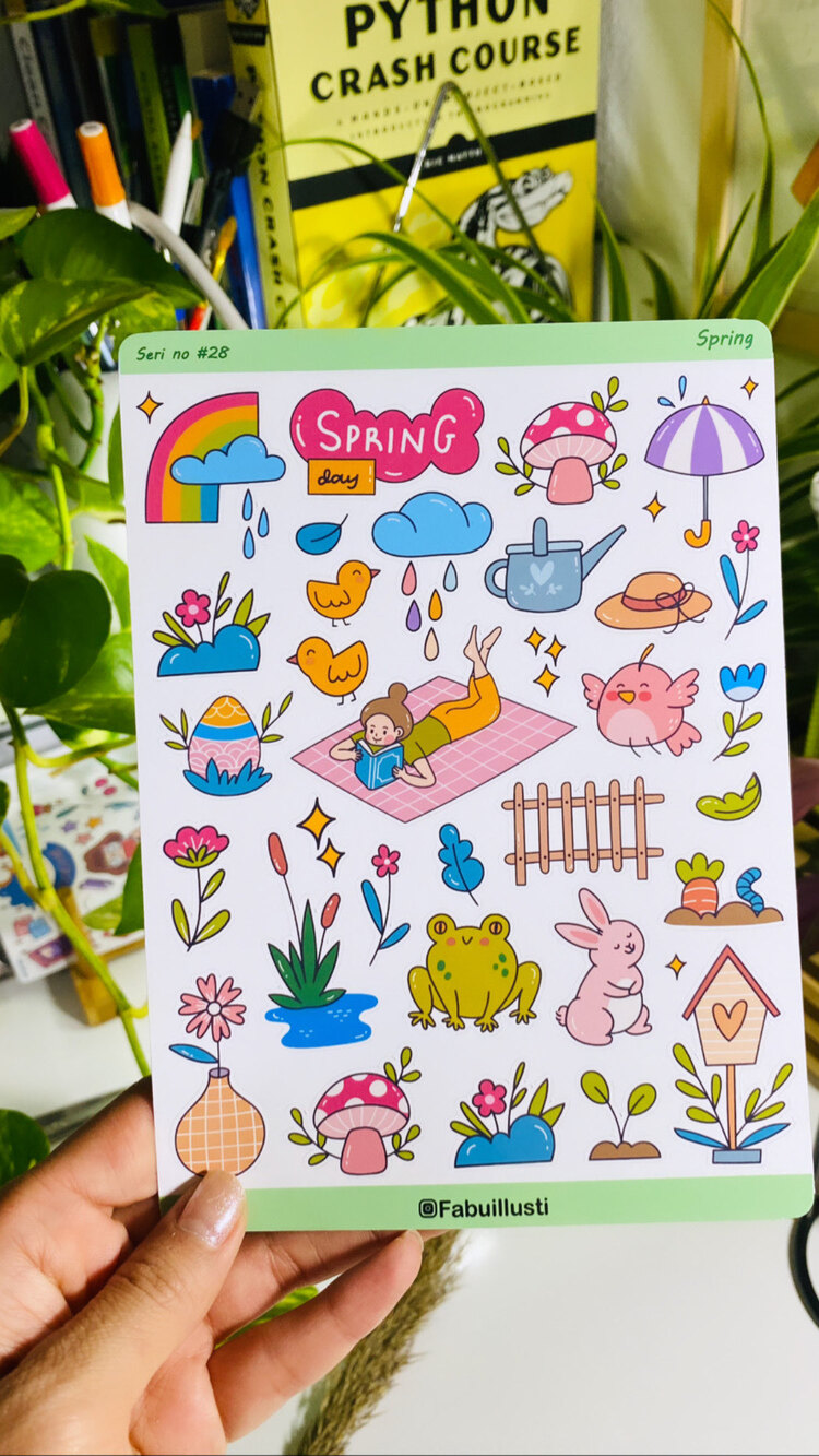 Bahar Kawai parlak sticker