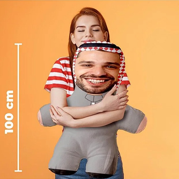Kişiye Özel Fotoğraflık Arap Şeyhi Peluş Oyuncak -100cm-
