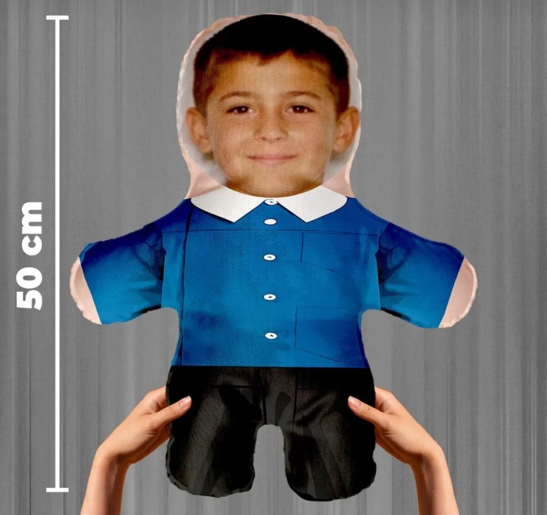 Kişiye Özel Fotoğraflı Çocukluğum Peluş Oyuncak -50cm-
