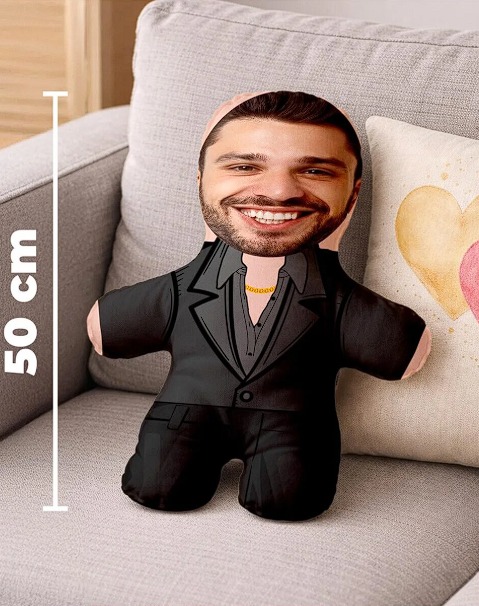 Kişiye Özel Fotoğraflı Siz Hepiniz EŞREFTEK Peluş Oyuncak -50cm-
