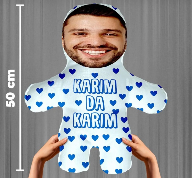 Kişiye Özel Fotoğraflı Karım da Karım Peluş Bebek -50cm-
