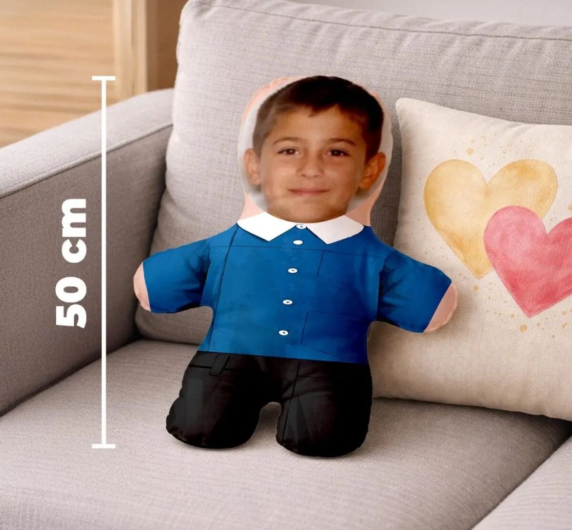 Kişiye Özel Fotoğraflı Çocukluğum Peluş Oyuncak -50cm-
