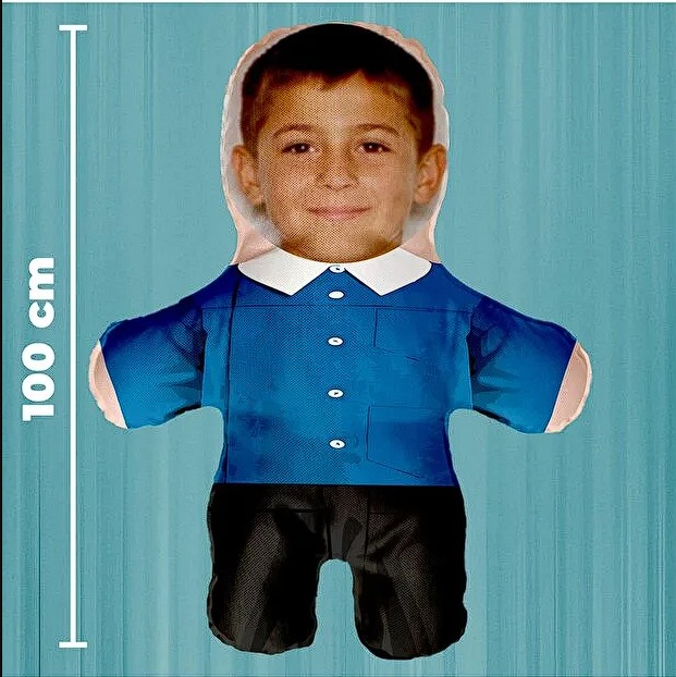 Çocukluğum Kişiye Özel Fotoğraflı Peluş Oyuncak -100cm-