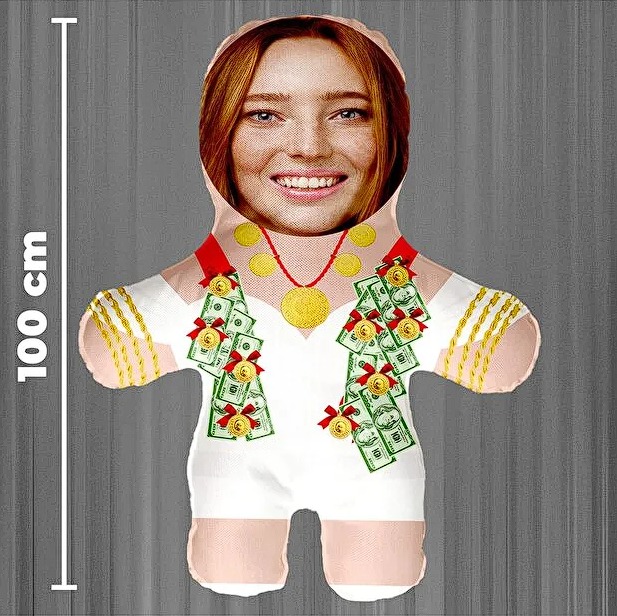 Evlilik Yıl Dönümü Hediyesi Gelin Konseptli Peluş Oyuncak -100cm-