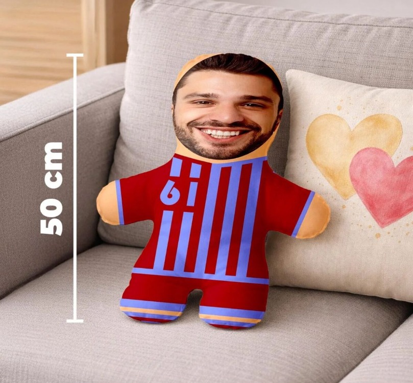 Kişiye Özel Fotoğraflı Şampiyon Trabzon Peluş Oyuncak -50cm-