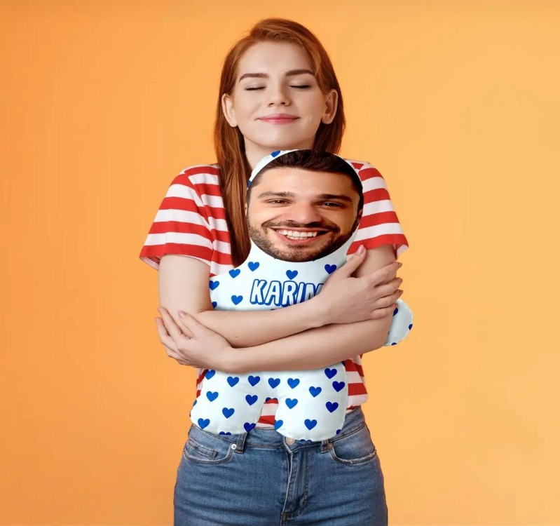 Kişiye Özel Fotoğraflı Karım da Karım Peluş Bebek -50cm-