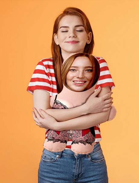 Kişiye Özel Fotoğraflı Gecelikli Peluş Oyuncak -50cm-