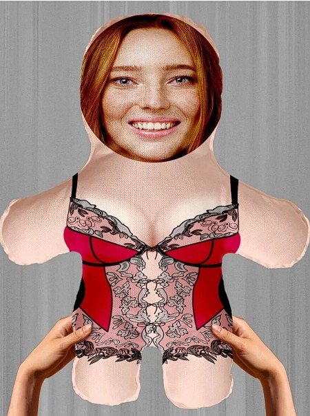 Kişiye Özel Fotoğraflı Gecelikli Peluş Oyuncak -50cm-