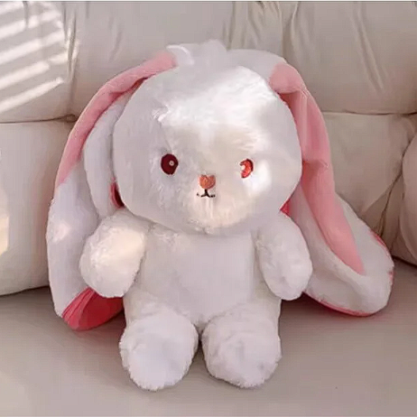 Fermuarlı Hediyelik Çilek Tavşan Peluş Oyuncak