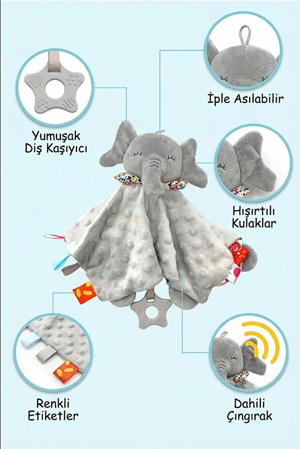 Bebek Uyku Arkadaşı-Diş Kaşıyıcılı Güvenli Bebek Uyku Arkadaşı