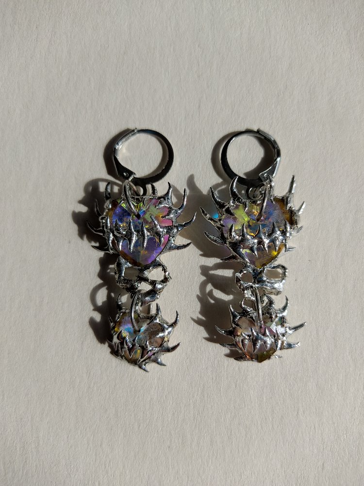 Crystal Heart Earrings