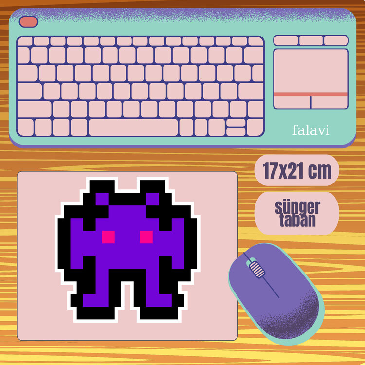 Mor virüs Mousepad
