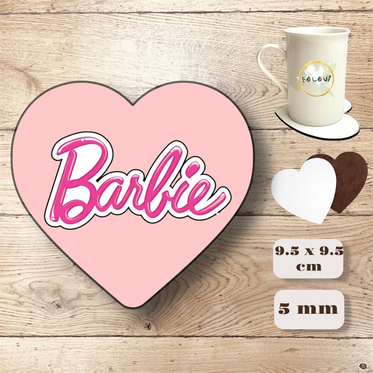 Barbie kalp bardak altlığı