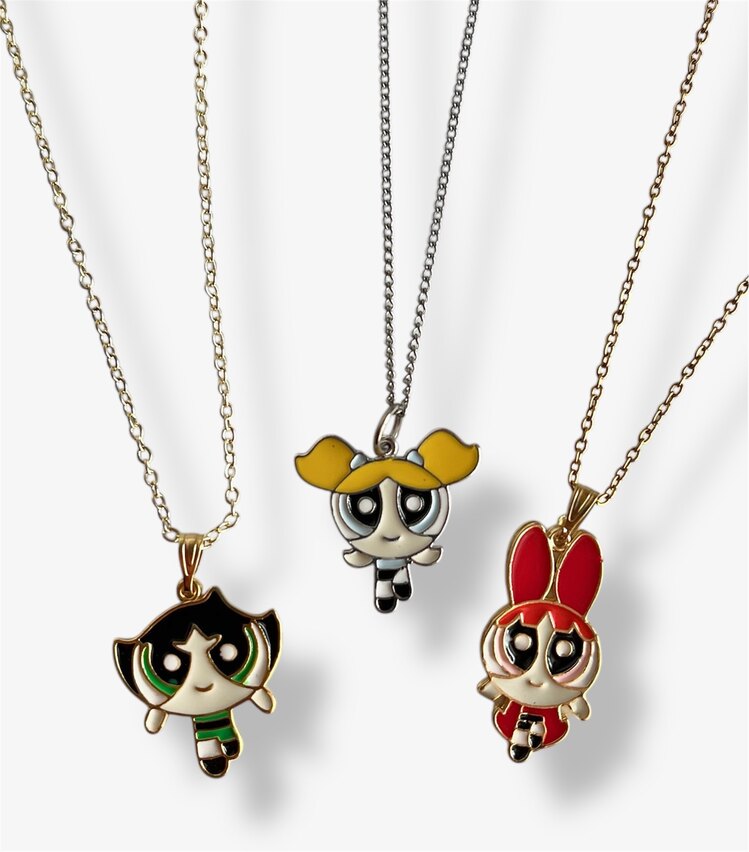 Powerpuff girls Blossom çelik kolye
