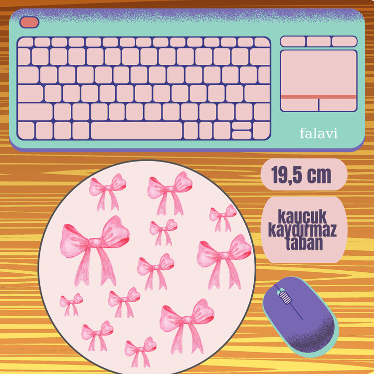 Pembe kurdele Mousepad
