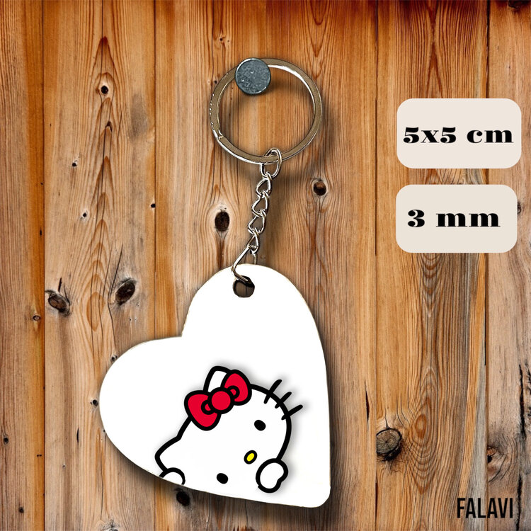 Hello kitty kalp anahtarlık