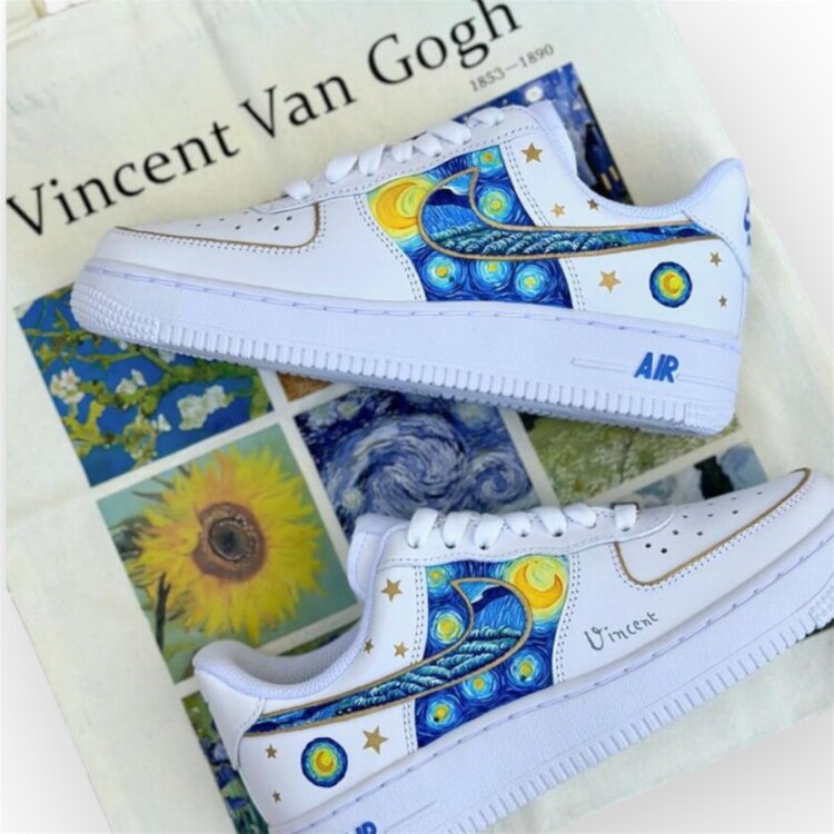 Van Gogh Yıldızlı Gece ayakkabı bez çanta