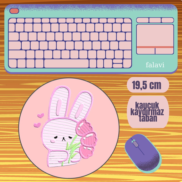 Pembe tavşan Mousepad 