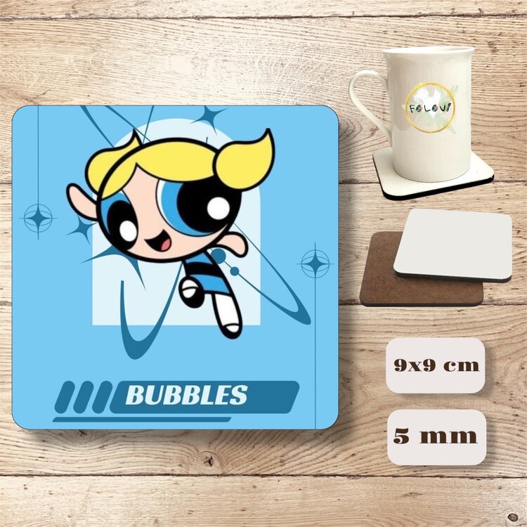 Powerpuff girls Bubbles bardak altlığı