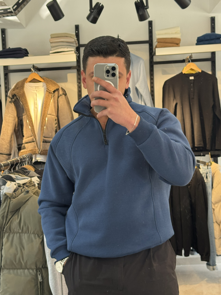 YARIM FERMUAR SWEATSHIRT