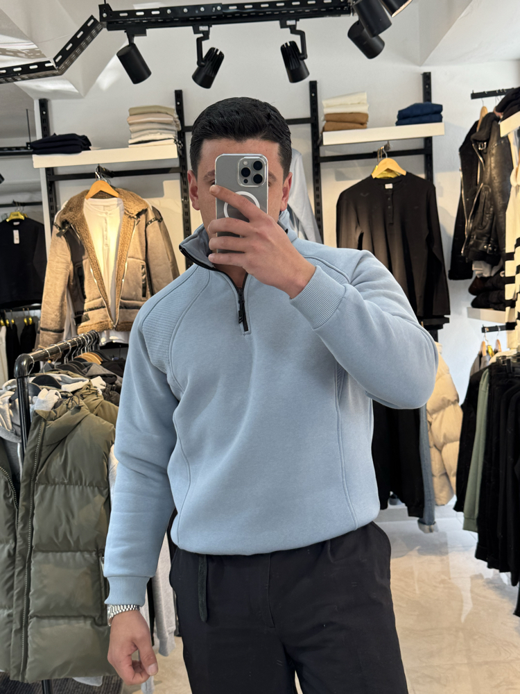 YARIM FERMUAR SWEATSHIRT