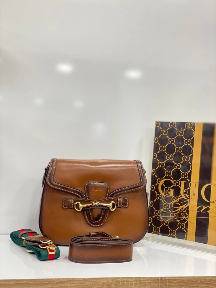 GUCCI Eskitme Deri Çift Askılı İthal Çanta 