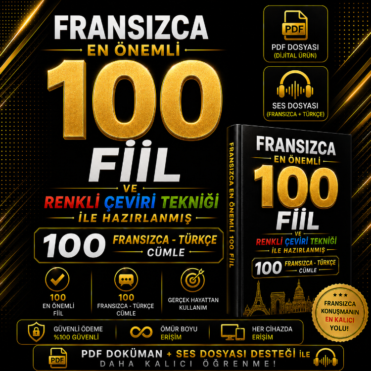 Fransızca En Önemli 100 Fiil | Renkli Çeviri Tekniği