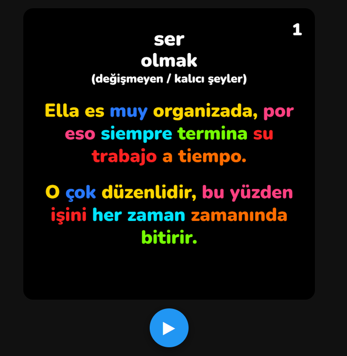 İspanyolca En Önemli 500 Fiil | Renkli Çeviri Tekniği