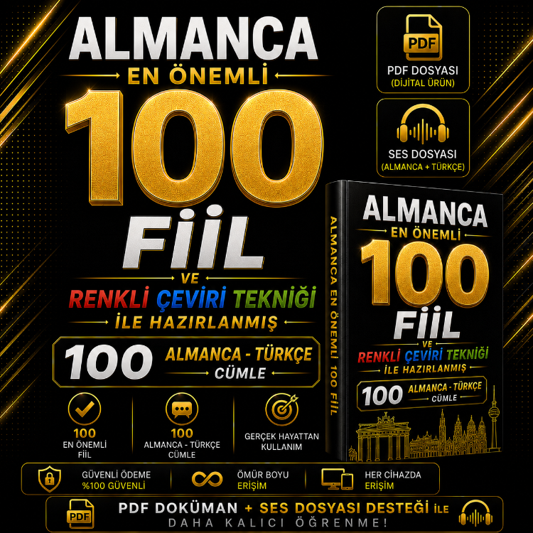 Almanca En Önemli 100 Fiil | Renkli Çeviri Tekniği