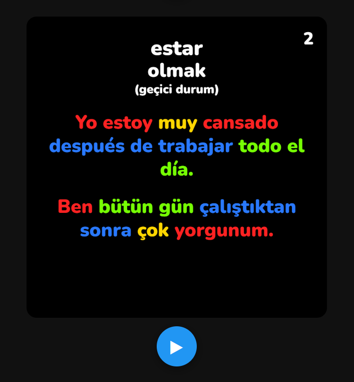 İspanyolca En Önemli 500 Fiil | Renkli Çeviri Tekniği