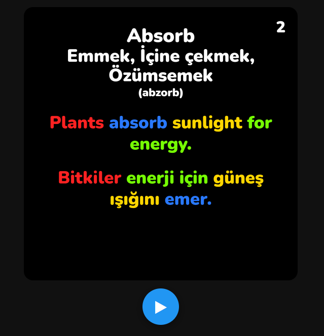 İngilizce En Önemli 500 Fiil | Renkli Çeviri Tekniği