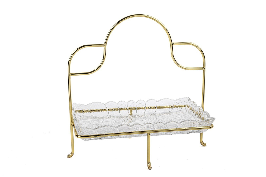 Mikasa moor Gold Kulplu Cam Sunumluk 30x33cm