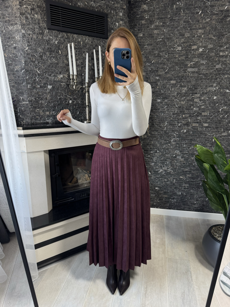 Süet bordo etek❤️