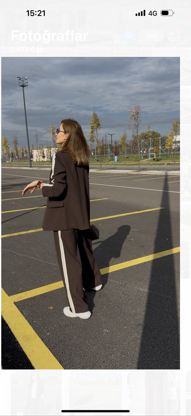 Silya şerit Blazer pantolon takım