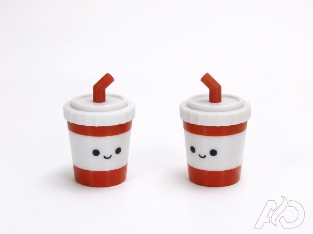 Soda Cup Mekanik Tuşlu Anahtarlık - Sevimli Stres Oyuncağı & Çanta Süsü (Bardağı Clicker)