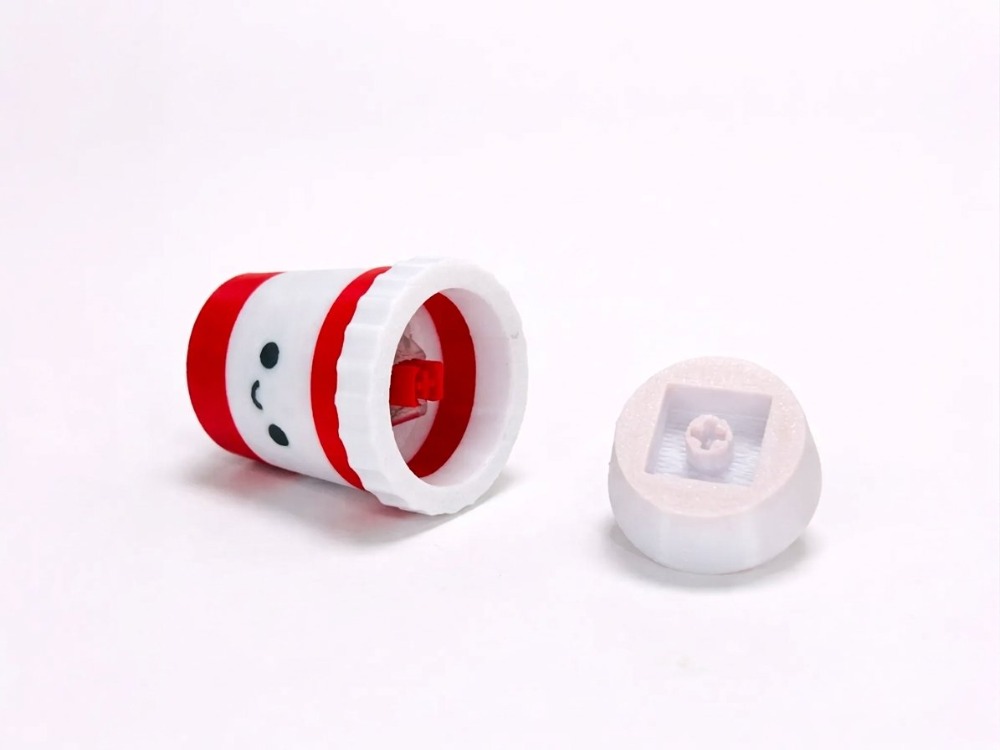 Soda Cup Mekanik Tuşlu Anahtarlık - Sevimli Stres Oyuncağı & Çanta Süsü (Bardağı Clicker)