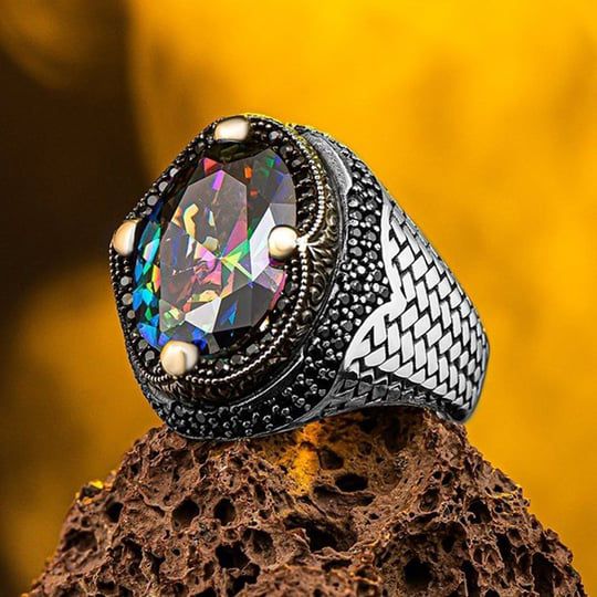 MİSTİK TOPAZ TAŞLI GÜMÜŞ YÜZÜK