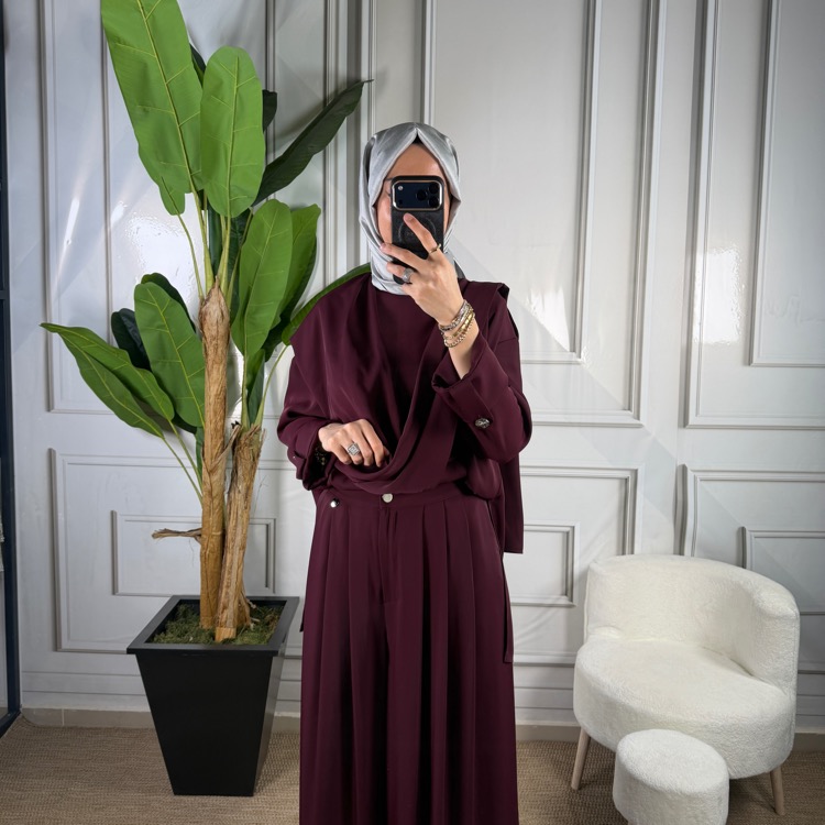 My312 Önü Şal Detaylı Takım