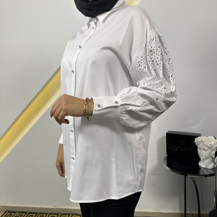 Ghisa kolları taşlı gömlek