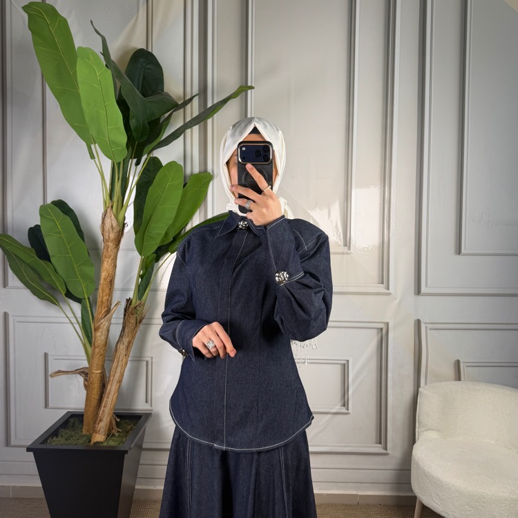 Selvi Çetin Denim Eteklİ Takım