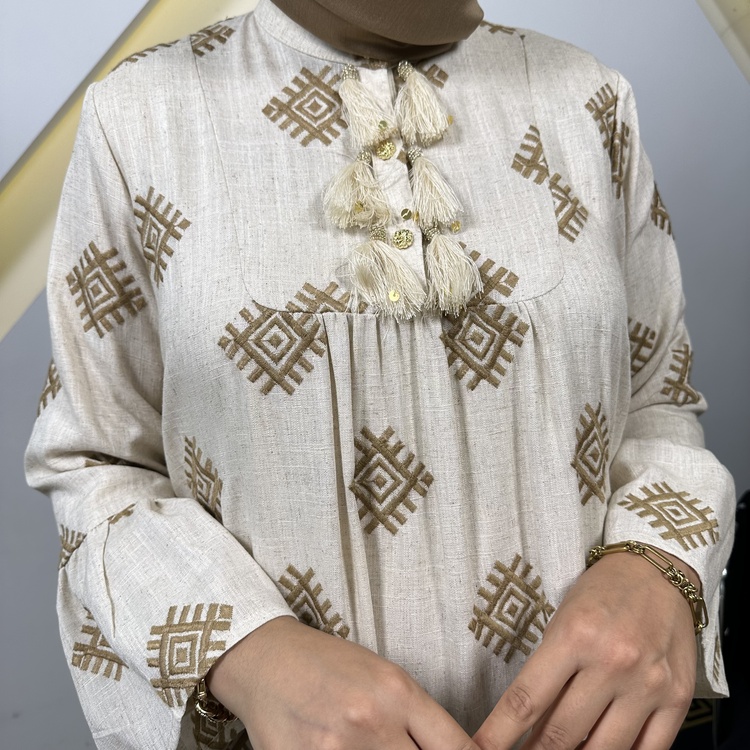 Ghisa Keten Elbise 