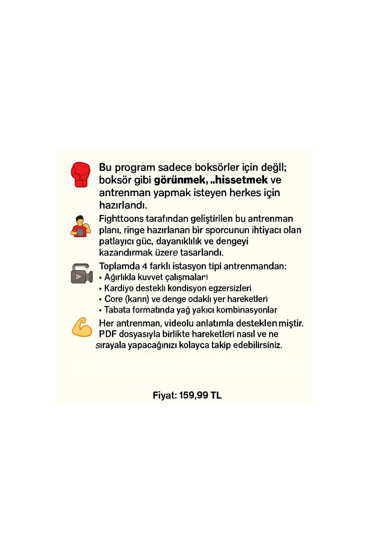 Fighttoons – Boks İstasyon Antrenman Programı (PDF + Video)
