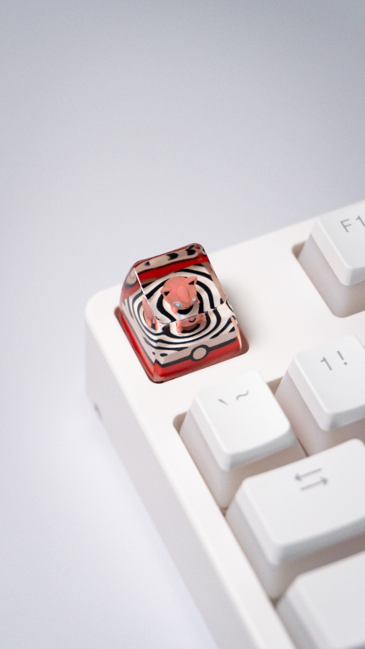 Pokeball Keycap - Jigglypuff