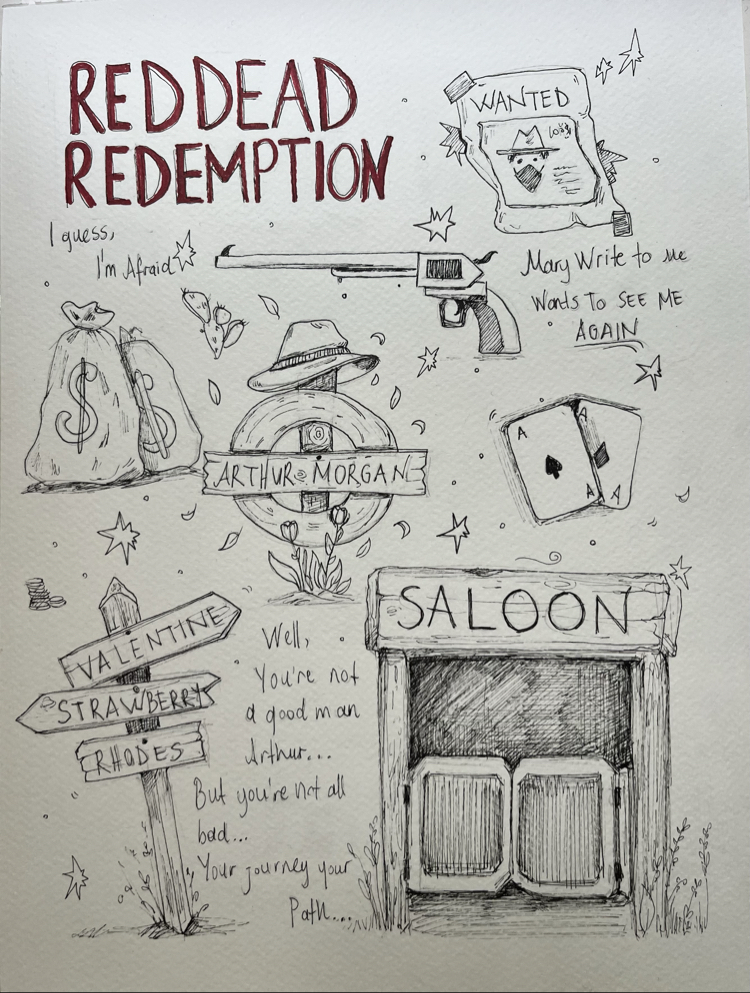 RDR2 oyun afiş çalışması 
