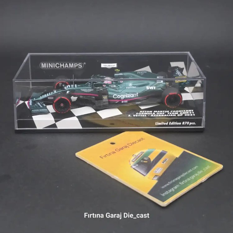 1:43 Minichamps Aston Martin AMR21 Sebastian Vettel 2021