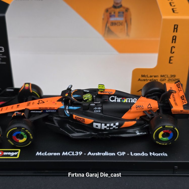 1:43 Mclaren MCL39 Lando Noris 2025 Formula1 Dünya Şampiyonu 
