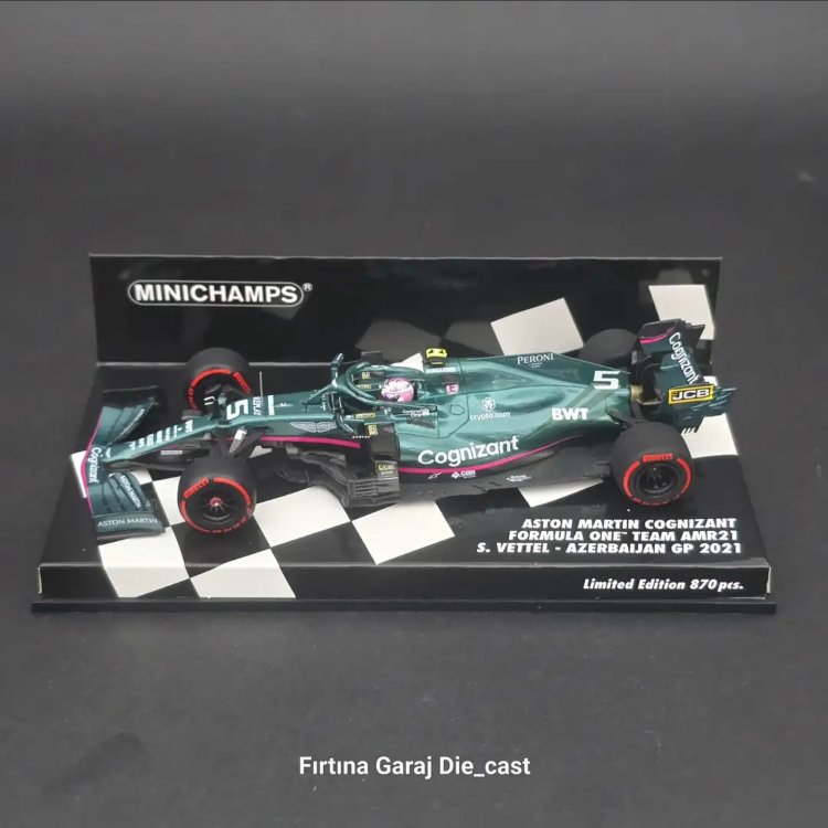 1:43 Minichamps Aston Martin AMR21 Sebastian Vettel 2021